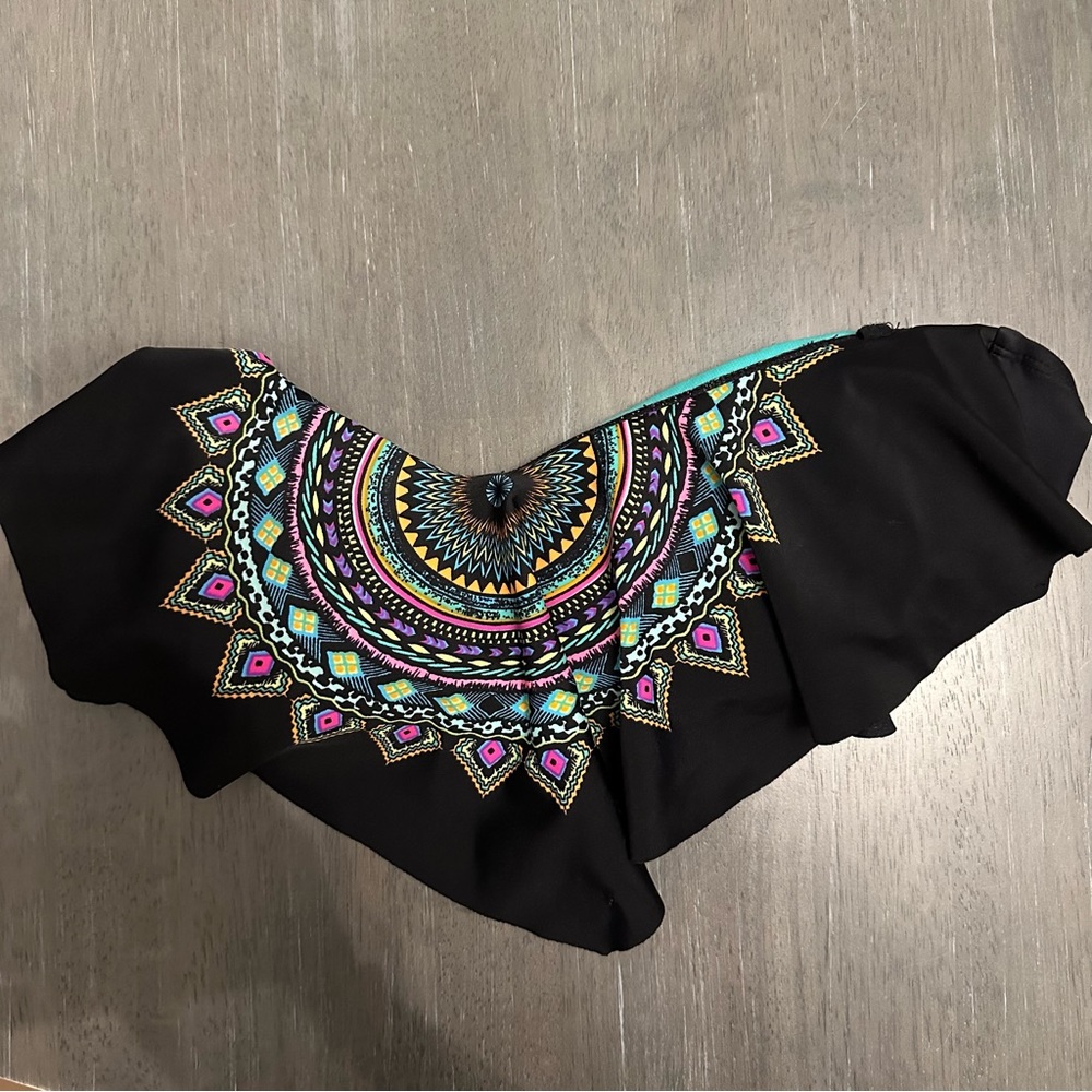 XHILARATION BANDEAU SWIM TOP